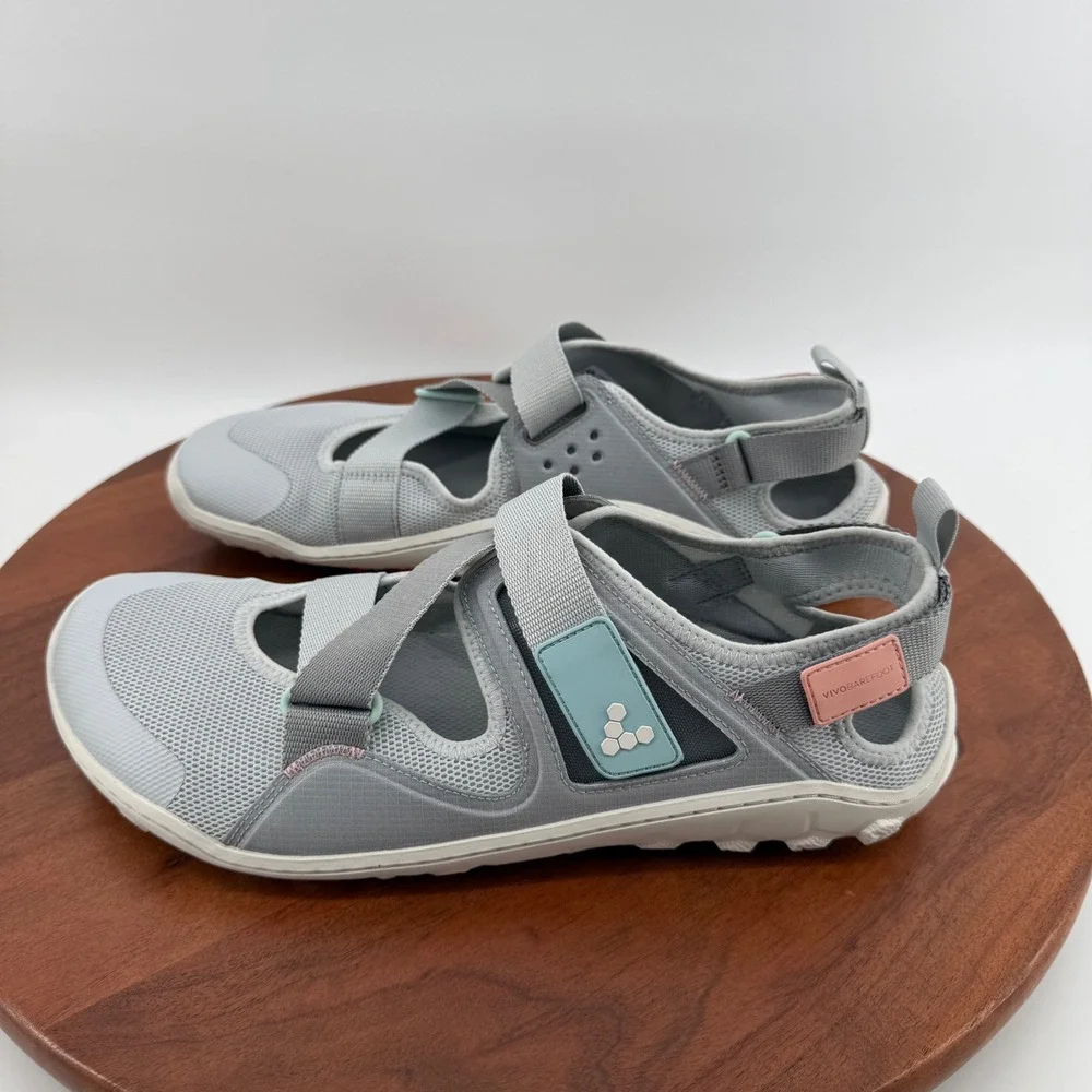 Vivobarefoot Tracker Sandal Glacier Grey Minimalist Barefoot Mens EU 45/US 12